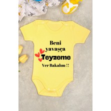 Bebe Tospik Teyze Aşkı Baskılı Kruvaze Zıbın