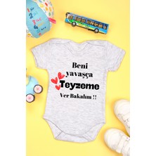 Bebe Tospik Teyze Aşkı Baskılı Kruvaze Zıbın