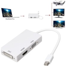 Tograt Mini Displayport To HDMI - VGA - DVI Dönüştürücüsü