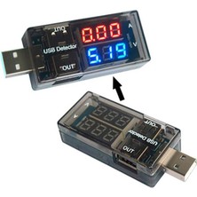 Tograt Çift Çıkışlı USB Voltmetre - Ampermetre - Akım Ölçer Cihazı