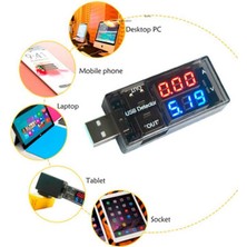 Tograt Çift Çıkışlı USB Voltmetre - Ampermetre - Akım Ölçer Cihazı