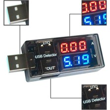 Tograt Çift Çıkışlı USB Voltmetre - Ampermetre - Akım Ölçer Cihazı