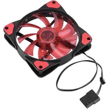 Tograt 12 cm Kasa Fanı - Kırmızı LED Işıklı