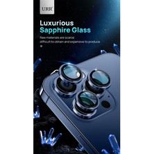 URR iPhone 14 Pro Max Sapphire Pvdss Kamera Lens Koruyucu - Derin Mor