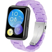 FirstModel Huawei Watch Fit Reçine Kordon (Pim Çevirici Aparatı ile Birlikte) Lila