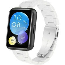 FirstModel Huawei Watch Fit Reçine Kordon (Pim Çevirici Aparatı ile Birlikte) Beyaz