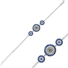 Mevafa 925 Ayar Gümüş Nazar Bileklik