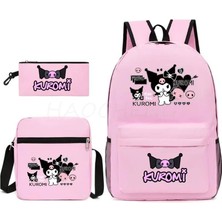 Songli Set 16 Inç Sırt Çantası Güzel Kuromi Melodi 3 Adet/takım Karikatür Gençler Için Okul Çantaları Açık Havada Seyahat Su Geçirmez Schoolbag Çocuk Oğlan Kız (Yurt Dışından)