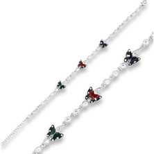 Mevafa ​925 Ayar Gümüş Mineli Kelebek Bileklik