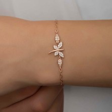 Mevafa ​925 Ayar Gümüş Rose Yusufçuk Kadın Bileklik