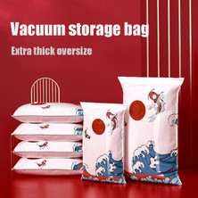 2Xuqingfeng C 80X100CM Yeniden Kullanılabilir Vakum Saklama Torbaları Büyük Vakum Sıkıştırma Torbası, Yatak Odası Giyim, Su Geçirmez Toz Geçirmez Saklama Çantası Seyahat Yerden Tasarruf (Yurt Dışından)