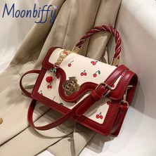 Songli Kırmızı 20CMX13CMX7CM Tatlı Kiraz Kare Zincirler Crossbody Çanta Kadın Lüks Tasarımcı Yepyeni Kadın Siyah Yeşil Sarı Çanta (Yurt Dışından)