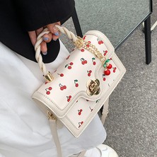 Songli Kırmızı 20CMX13CMX7CM Tatlı Kiraz Kare Zincirler Crossbody Çanta Kadın Lüks Tasarımcı Yepyeni Kadın Siyah Yeşil Sarı Çanta (Yurt Dışından)