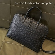 Songli BLACK-14INCH 2023 Iş Kadın Evrak Çantası Deri Çanta Kadın Tote 15.6 14 Inç Laptop Çantası Omuz Ofis Çantaları Kadın Evrak Çantaları (Yurt Dışından)