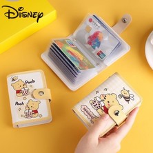 Songli B Miniso Winnie The Pooh Karikatür Kart Tutucu Antimanyetik Çoklu Kart Taşınabilir Hafif ve Taşınabilir Ehliyet Saklama Çantası (Yurt Dışından)