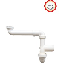 Dallmer yer kazandıran lavabo sifonu evye sifonu, 1 1/2''bağlantı ağızlı, süzgeçsiz,50lik çıkış, lavabo dolabında ve çekmecesinde lavabo ve evye altında duvara bitişik montajlı koku önleyici S sistemi