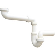 Dallmer yer kazandıran lavabo sifonu evye sifonu, 1 1/2''bağlantı ağızlı, süzgeçsiz,50lik çıkış, lavabo dolabında ve çekmecesinde lavabo ve evye altında duvara bitişik montajlı koku önleyici S sistemi