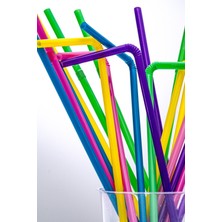 Efe Quality Of Life Lüks Plastik Pipet 40'Lı Paket Düz Renk Pipet Lu x ury Plastic Straws