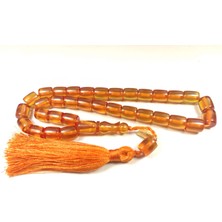 İskeçe Tesbih Ebu Zeyn Usta Imzalı Kat Kat Ipe Dizilmiş Sıkma Kehribar Sertifikalı 4873