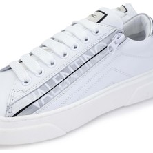 Mario Valentino Kadın  Deri Beyaz/gümüş Sneakers & Spor Ayakkabı 1040 91S3902 Bn Ayk Y24 Whıte/sılver