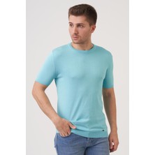 White Stone San Diego 15289 Slim Fit Sıfır Yaka T-Shirt Mint