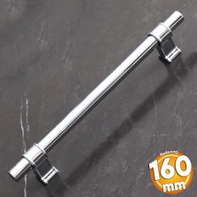 Badem10 Hisar 160 mm Krom Metal Kulp Mobilya Çekmece Mutfak Dolabı Dolap Kapak Kulpları Kulbu Kulbu 16 cm