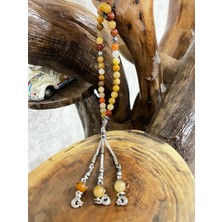 Doğal Taş Dünyası Sertifikalı Kalsit Doğal Taş Tesbih Aaa Kalite