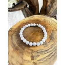 Doğal Taş Dünyası Sertifikalı Akuamarin Doğal Taş Faseta Kesim Bileklik Aaa Kalite Sürpriz Hediyeli