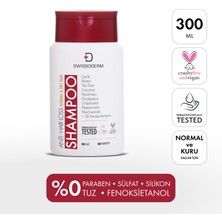 Swissoderm Şampuan Normal & Kuru Saç Vegan Sülfatsız Tuzsuz sine Karşı 300ml