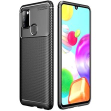 Voyo Samsung Galaxy A21S Kılıf Karbon Koruyucu Yumuşak Silikon Nero Kapak