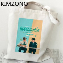 88476 Tv Show Heartstopper Alışveriş Çantası Eco Shopper Geri Dönüşüm Çantası Tote Çanta Bolsas Reutilizables Ecobag Boodschappentas Dokuma Kese Dokusu (Yurt Dışından)