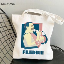 5036 Freddie Mercury Alışveriş Çantası Alışveriş Bolsa Bolso Jüt Çanta Kanvas Çanta Kumaş Ecobag Bolsas Reutilizables Tote Cabas (Yurt Dışından)