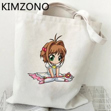 54471 Sakura Card Captor Alışveriş Çantası Yeniden Kullanılabilir Bakkal Geri Dönüşüm Çantası Shopper Shopper Bolso Çanta Net Dokuma Yeniden Kullanılabilir Bolsa Compra Sacolas (Yurt Dışından)