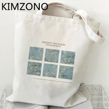 54637 Van Gogh Alışveriş Çantası Alışveriş Alışverişçi Bakkal Eko Çanta Tote Çanta Sacola Dokuma Kepçe (Yurt Dışından)