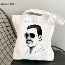 5034 Freddie Mercury Alışveriş Çantası Alışveriş Bolsa Bolso Jüt Çanta Kanvas Çanta Kumaş Ecobag Bolsas Reutilizables Tote Cabas (Yurt Dışından)