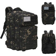 Yeşil (50L) 50L 1000D Naylon Su Geçirmez Ordu Kamuflaj Sırt Çantası Erkekler Askeri Taktik Saldırı Molle Çantası Açık Kamp Avcılık 3 P Sırt Çantası (Yurt Dışından)