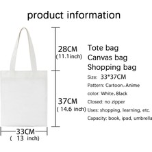 Stil 6 33X37CM 13X14.6IN Kore Kpop Kanvas Tote Çanta Kadınlar Için Harajuku Büyük Kapasiteli Alışveriş Çantası Öğrencileri Okul Plaj Shoper Çantası Bolsa Feminina (Yurt Dışından)