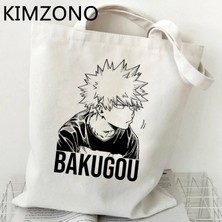 65986 My Hero Academia Bakugo Alışveriş Çantası Shopper Tote Alışveriş Jüt Çanta Kanvas Eko Çanta Sacola Boodschappentas Kumaş Kesesi Toile (Yurt Dışından)