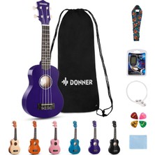 Donner DUS-10P Soprano Ukulele Seti (Mor)