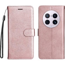 Mays Boutique Kart Yuvası Cüzdan ile Huawei Mate 50 Pro Klasik Düz Renk Için Flip Case (Yurt Dışından)