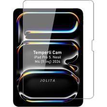 Jolita iPad Pro 11 Inç M4 2024 Temperli Ekran Koruyucu Kırılmaz Cam 5. Nesil 2024 A2836 A2837 A3006