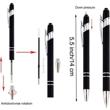 Bra2nd Kalesi Dokunmatik Ekranlar Için Stylus Uçlu 12 Parça 2'si 1 Arada Şık Tükenmez Kalem Okul Ofisi (Yurt Dışından)