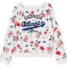 Babies Design Store Çiçek Baskılı Kız Çocuk Sweatshirt