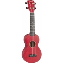 2Box Mahalo MS1TRD Slimline Serisi Soprano Ukulele (Transparent Red)