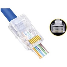 Elitstore RJ45 Konnektör Yeni Nesil Açık Uçlu 100 Lü Paket