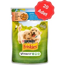 Friskies Junior Tavuklu ve Havuçlu Yavru Yaş Köpek Maması 100 gr x 20 'li