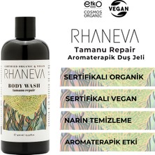 Rhaneva Tamanu Serisi Aromaterapik Duş Jeli, Organik ve Vegan Sertifikalı, 400 ml