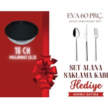 Tec-X Eva 60 Parça Çatal Kaşık Bıçak Seti + Saklama Kabı Hediyeli