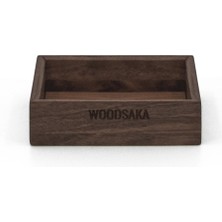 Woodsaka Gobi Not Kağıdı Kutusu & Ataçlık - Ceviz Ağacından