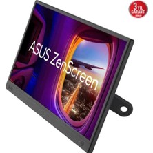 ASUS ZENSCREEN MB166CR   15.6 IPS 1920x1080 5MS USB-C 3YIL MAT EKRAN,360° DAYANAKLI STAND, DUSUK MAVI ISIK TASINABILIR USB MONITOR